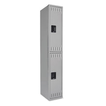 Load image into Gallery viewer, Double Tier Locker, Single Stack, 12w x 18d x 72h, Medium Gray

